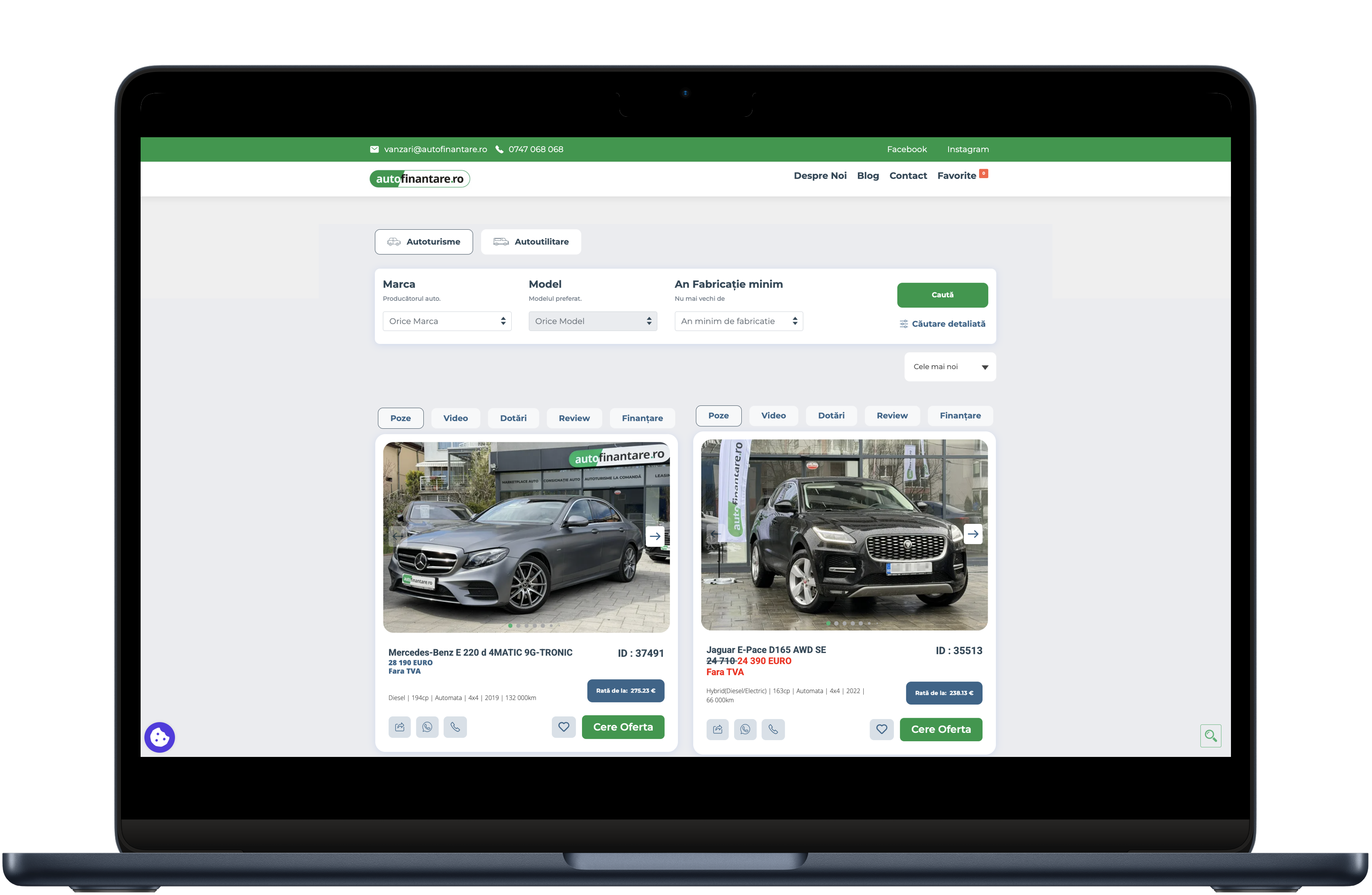 autofinantare.ro – screenshot proiect