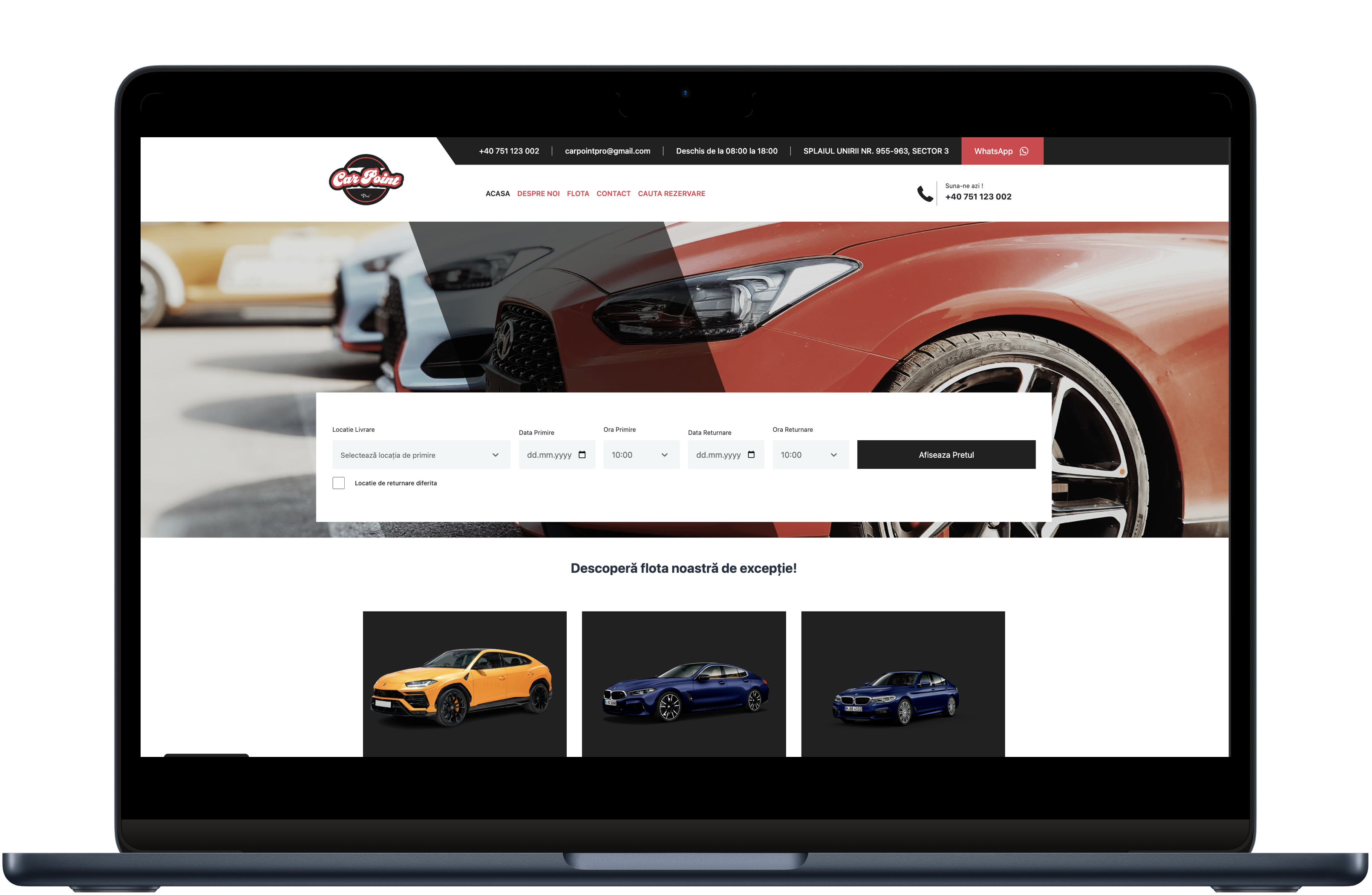 carpointpro.ro – screenshot proiect